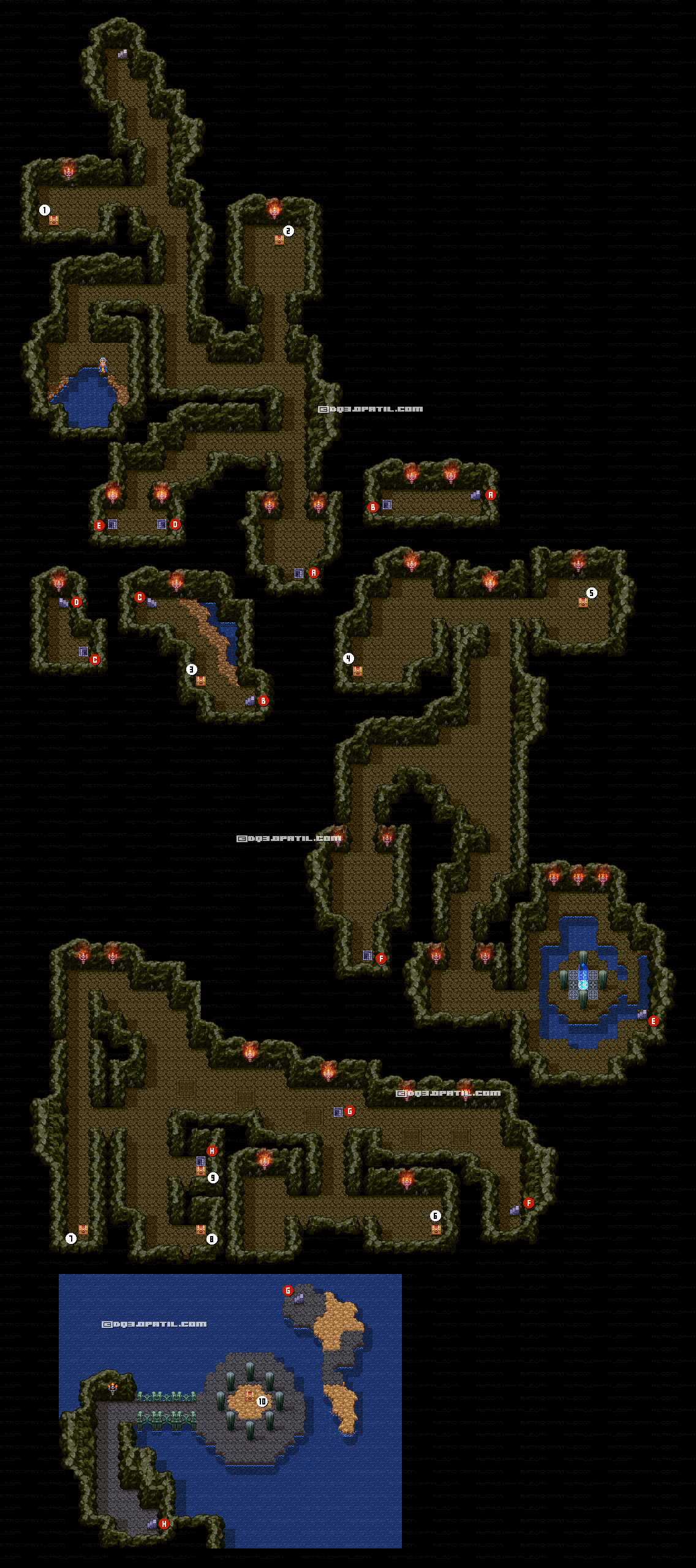 DRAGON QUEST 3 ／ドラゴンクエスト 3 攻略：ノアニール西の洞窟 マップ画像